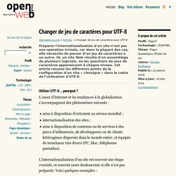 Changer de jeu de caractères pour UTF-8