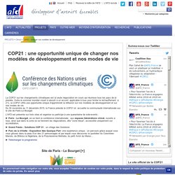 COP21 : changer nos modèles de développement