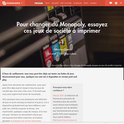 Pour changer du Monopoly, essayez ces jeux de société à imprimer