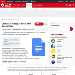 Changer la police par défaut dans Google Docs - Comment Ça Marche