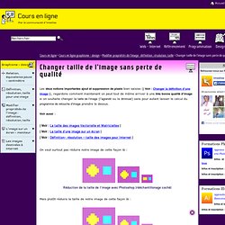 Changer la taille d'une image sans perte de qualité