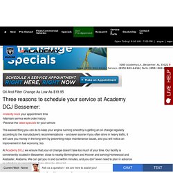 Oil Change Bessemer AL - Academy CDJR