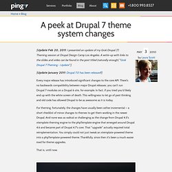 A peek at Drupal 7 theme system changes