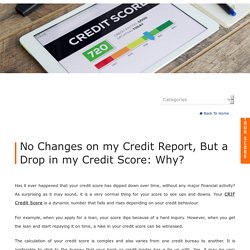 No Changes on my Credit Report, but Drop in Credit Score: Why?