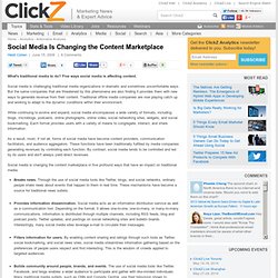 Social Media Is Changing the Content Marketplace - ClickZ
