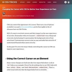Changing the Cursor with CSS for Better User Experience (or Fun)