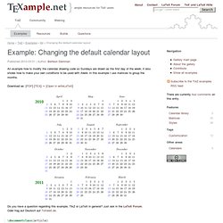 Changing the default calendar layout