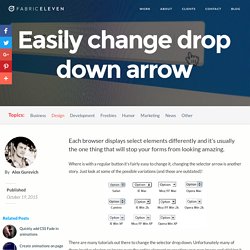 Changing Drop Down selector Arrow