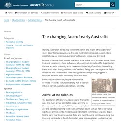 Changing face of early Australia