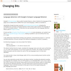 Language detection with Google's Compact Language Detector