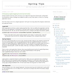 Changing Log4j logging levels dynamically