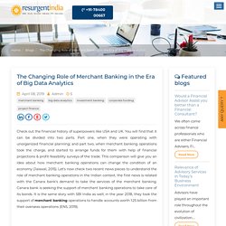 The Changing Role of Merchant Banking in the Era of Big Data Analytics