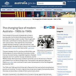 The changing face of modern Australia