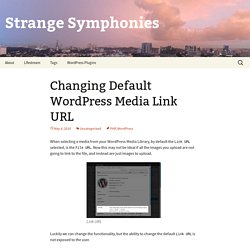 Changing Default WordPress Media Link URL