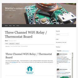 Three Channel WiFi Relay / Thermostat Board