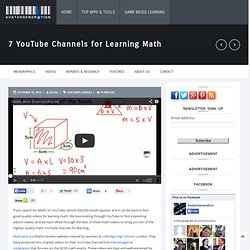 7 YouTube Channels for Learning Math