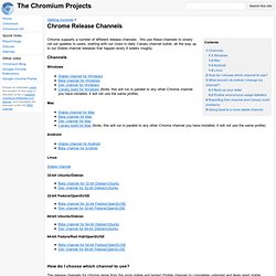 Chrome Release Channels