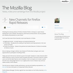 New Channels for Firefox Rapid Releases