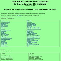 Chico Buarque: Chansons et Traductions en Français