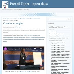 Chanter en anglais - Portail Exper - open data