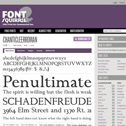 Free Font ChanticleerRoman by Nick's Fonts