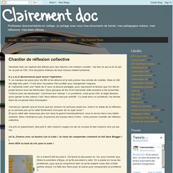 Clairement doc: Chantier de réflexion collective