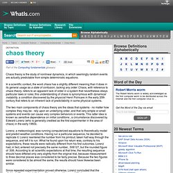 What is chaos theory