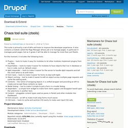 Chaos tool suite (ctools)