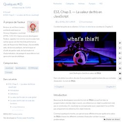 ES3, Chap 3. — La valeur de this en JavaScript