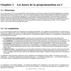 Chapitre 1 : les bases de la programmation en C
