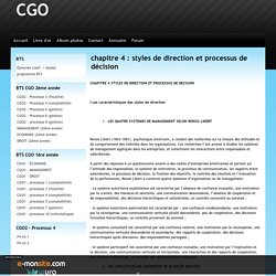 chapitre 4 : styles de direction et processus de décision