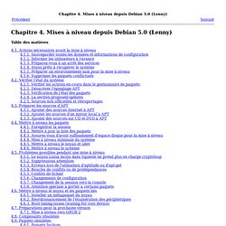 Chapitre 4. Mises à niveau depuis Debian 5.0 (Lenny)
