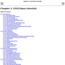 Chapter 1. GNU/Linux tutorials