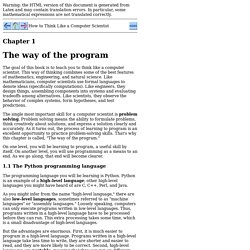 Chapter 1: The way of the program