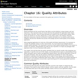 Chapter 16: Quality Attributes