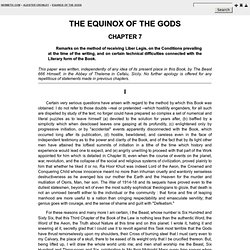 Chapter 7 - The Equinox of the Gods