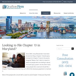 Chapter 13 Bankruptcy in Maryland