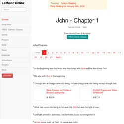 John - Chapter 1 - Bible - Catholic Online