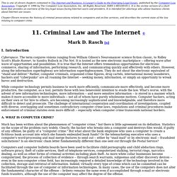Chapter 11. Criminal Law and The Internet by Mark D. Rasch