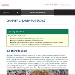 Chapter 2: Earth Materials – The Story of Earth