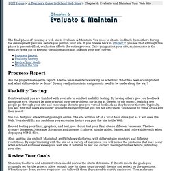 Chapter 6: Evaluate and Maintain Your Web Site