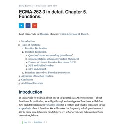 ECMA-262-3 in detail. Chapter 5. Functions.