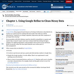 Chapter 1. Using Google Refine to Clean Messy Data