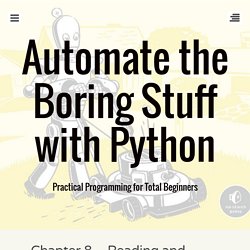 Automate the Boring Stuff with Python