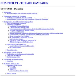 CHAPTER VI - THE AIR CAMPAIGN - Planning