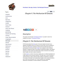 Chapter V. The Mechanism Of Dreams
