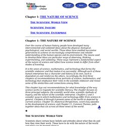 Chapter 1: The Nature of Science