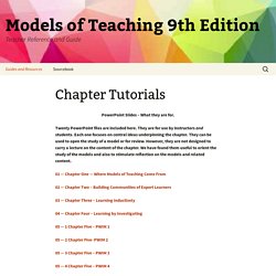 Models of Teaching 9th Edition