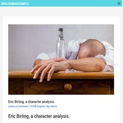Eric Birling character analysis in An Inspector Calls
