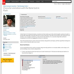 Character animation with the Bone tool in Flash
